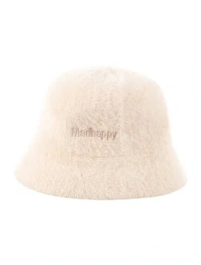 Pre-owned Madhappy Fuzzy Embroidered Bucket Hat In Neutrals