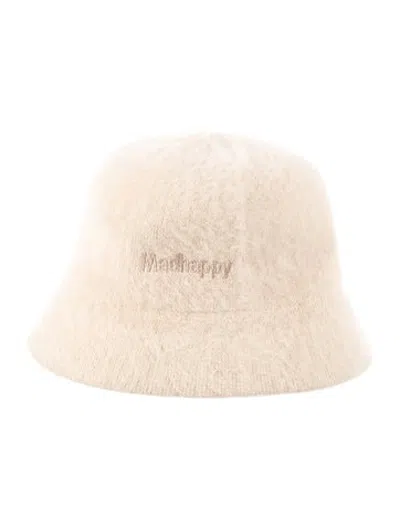 Pre-owned Madhappy Fuzzy Embroidered Bucket Hat In Neutrals