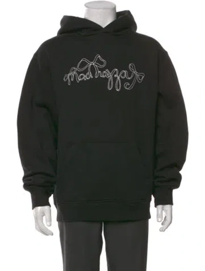 Pre-owned Madhappy Graphic Print Crew Neck Hoodie In Black