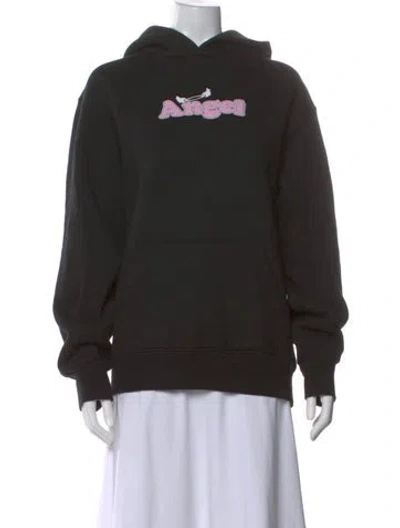 Pre-owned Madhappy Graphic Print Crew Neck Hoodie In Black