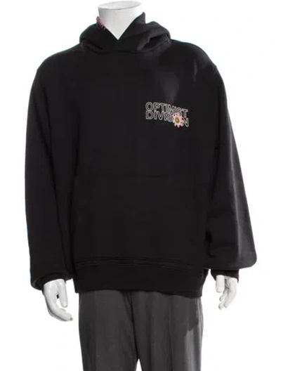 Pre-owned Madhappy Graphic Print Crew Neck Hoodie In Black
