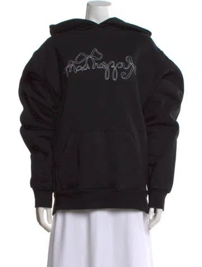 Pre-owned Madhappy Graphic Print Crew Neck Hoodie In Black