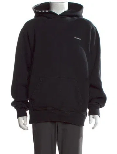 Pre-owned Madhappy Graphic Print Crew Neck Hoodie In Black