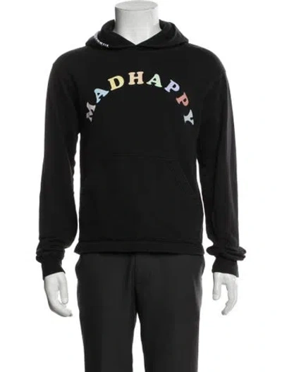 Pre-owned Madhappy Graphic Print Crew Neck Hoodie In Black