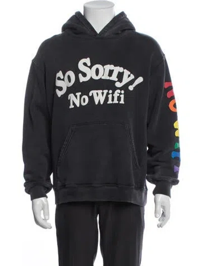 Pre-owned Madhappy Graphic Print Crew Neck Hoodie In Blue