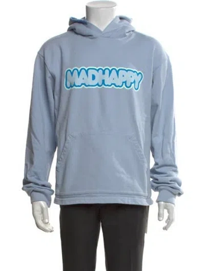 Pre-owned Madhappy Graphic Print Crew Neck Hoodie In Blue