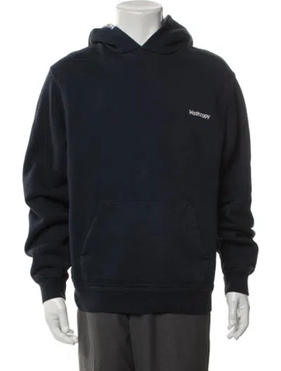 Pre-owned Madhappy Graphic Print Crew Neck Hoodie In Blue