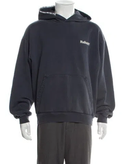 Pre-owned Madhappy Graphic Print Crew Neck Hoodie In Gray