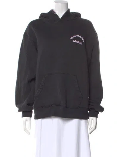 Pre-owned Madhappy Graphic Print Crew Neck Hoodie In Gray