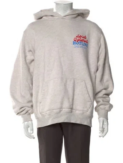 Pre-owned Madhappy Graphic Print Crew Neck Hoodie In Gray