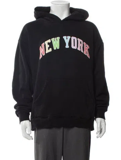 Pre-owned Madhappy Graphic Print Crew Neck Hoodie In Gray
