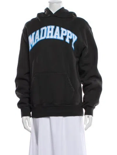 Pre-owned Madhappy Graphic Print Crew Neck Hoodie In Gray