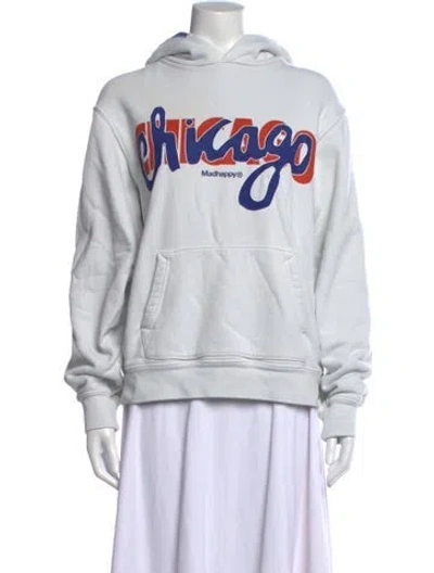 Pre-owned Madhappy Graphic Print Crew Neck Hoodie In Gray