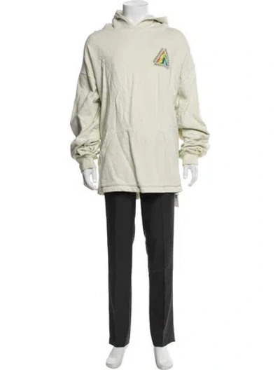 Pre-owned Madhappy Graphic Print Crew Neck Hoodie In Green