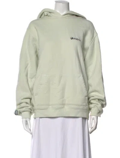 Pre-owned Madhappy Graphic Print Crew Neck Hoodie In Green