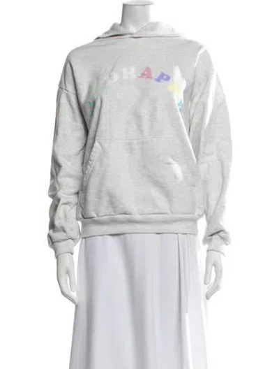 Pre-owned Madhappy Graphic Print Crew Neck Hoodie In Grey