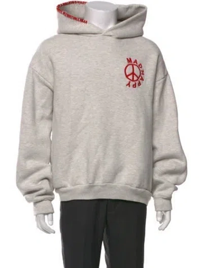 Pre-owned Madhappy Graphic Print Crew Neck Hoodie In Neutral