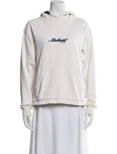 Pre-owned Madhappy Graphic Print Crew Neck Hoodie In Neutral