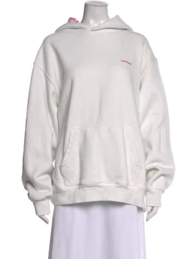 Pre-owned Madhappy Graphic Print Crew Neck Hoodie In Neutral