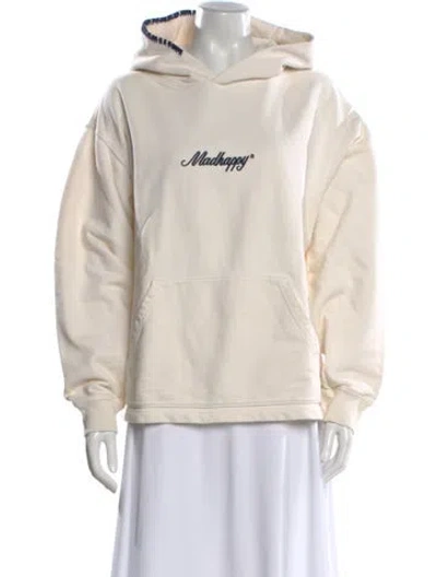 Pre-owned Madhappy Graphic Print Crew Neck Hoodie In Neutral