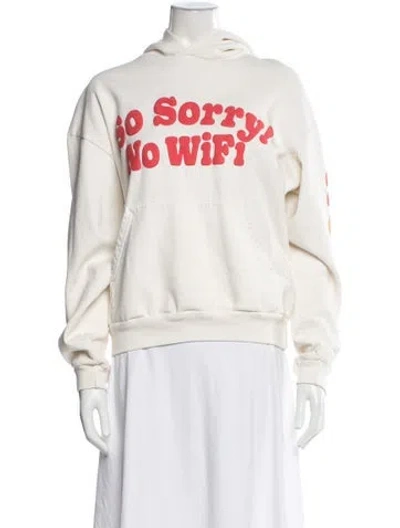 Pre-owned Madhappy Graphic Print Crew Neck Hoodie In Neutral