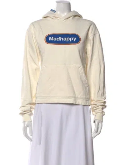 Pre-owned Madhappy Graphic Print Crew Neck Hoodie In Neutral