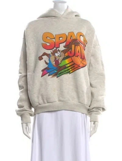 Pre-owned Madhappy Graphic Print Crew Neck Hoodie In Neutral