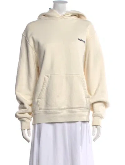 Pre-owned Madhappy Graphic Print Crew Neck Hoodie In Neutral