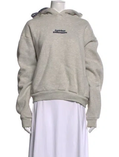 Pre-owned Madhappy Graphic Print Crew Neck Hoodie In Neutrals