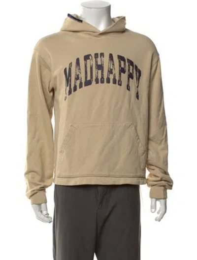 Pre-owned Madhappy Graphic Print Crew Neck Hoodie In Neutrals