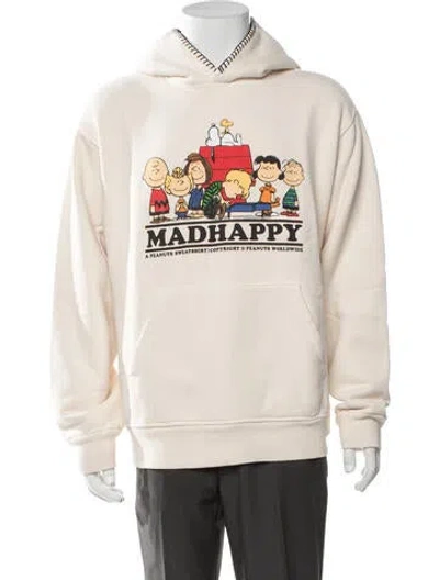 Pre-owned Madhappy Graphic Print Crew Neck Hoodie In Neutrals