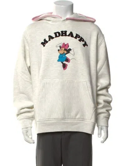 Pre-owned Madhappy Graphic Print Crew Neck Hoodie In Neutrals