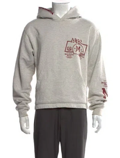 Pre-owned Madhappy Graphic Print Crew Neck Hoodie In Neutrals