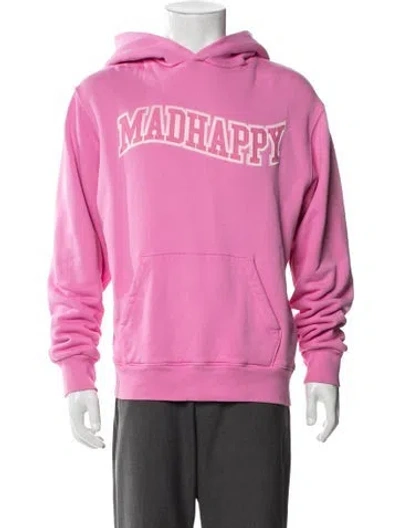 Pre-owned Madhappy Graphic Print Crew Neck Hoodie In Pink