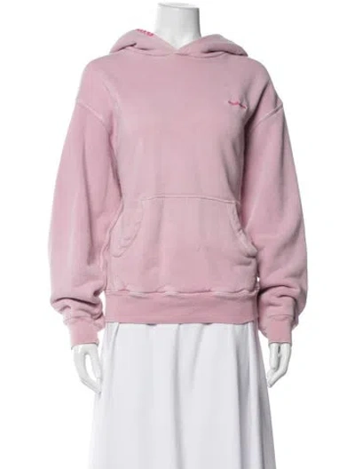 Pre-owned Madhappy Graphic Print Crew Neck Hoodie In Pink