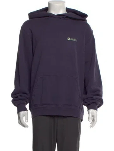 Pre-owned Madhappy Graphic Print Crew Neck Hoodie In Purple