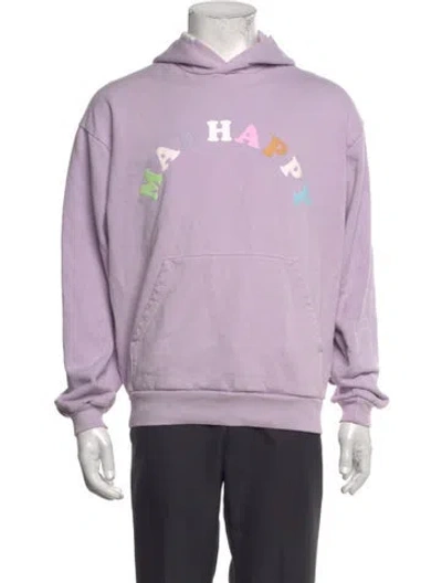 Pre-owned Madhappy Graphic Print Crew Neck Hoodie In Purple