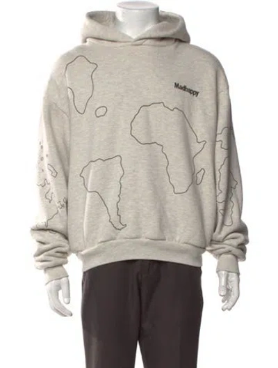 Pre-owned Madhappy Graphic Print Crew Neck Hoodie W/ Tags In Gray