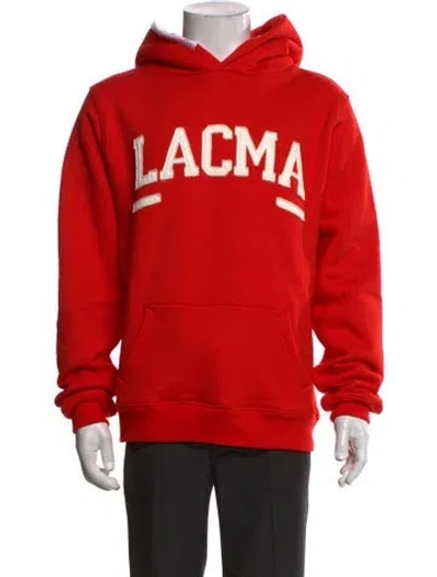 Pre-owned Madhappy Graphic Print Crew Neck Hoodie W/ Tags In Red