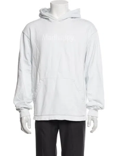 Pre-owned Madhappy Graphic Print Crew Neck Hoodie In White
