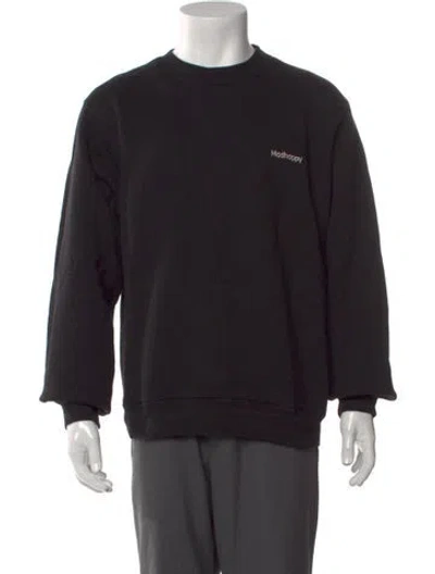 Pre-owned Madhappy Graphic Print Crew Neck Pullover In Black