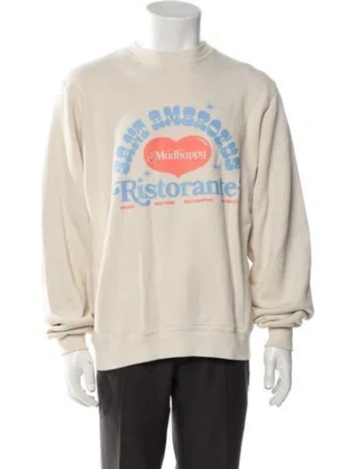 Pre-owned Madhappy Graphic Print Crew Neck Pullover In Neutral