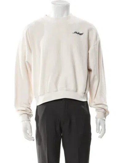 Pre-owned Madhappy Graphic Print Crew Neck Pullover In Neutral