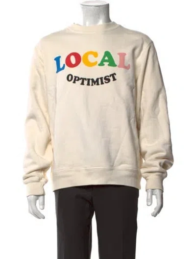 Pre-owned Madhappy Graphic Print Crew Neck Pullover In Neutrals