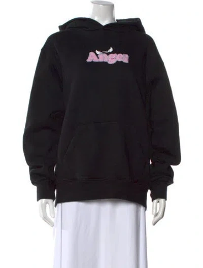 Pre-owned Madhappy Graphic Print Crew Neck Sweater In Black