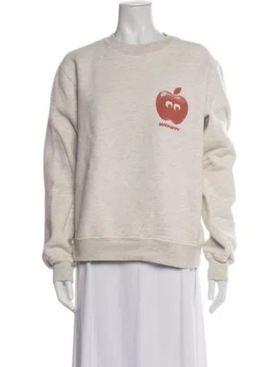 Pre-owned Madhappy Graphic Print Crew Neck Sweater In Gray