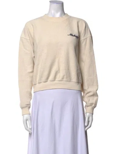 Pre-owned Madhappy Graphic Print Crew Neck Sweater In Grey
