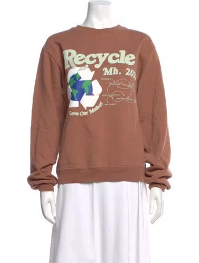 Pre-owned Madhappy Graphic Print Crew Neck Sweater In Multi