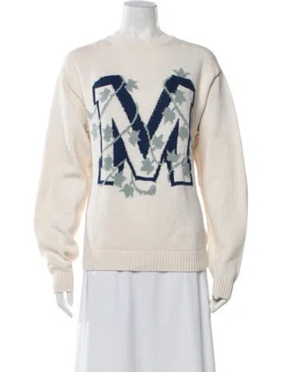 Pre-owned Madhappy Graphic Print Crew Neck Sweater In Neutral