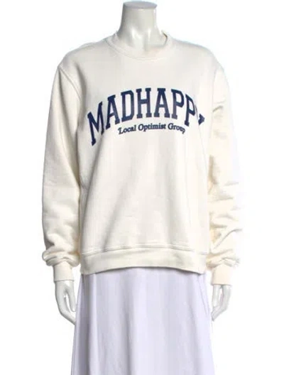 Pre-owned Madhappy Graphic Print Crew Neck Sweater In Neutral